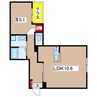 コスタ・ペルラ 1LDKの間取り
