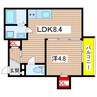仮称古曽部町新築アパート 1LDKの間取り