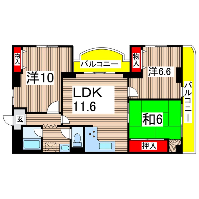 間取図 ライオンズマンション高槻