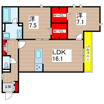 間取図 ロンジェヴィータ