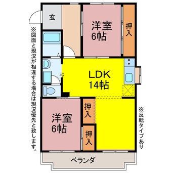 間取図 エステート岩瀬A.B