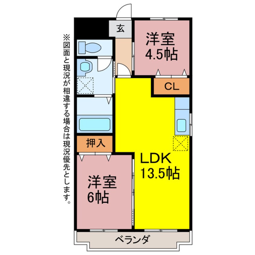 間取図 フォンテーヌⅡ