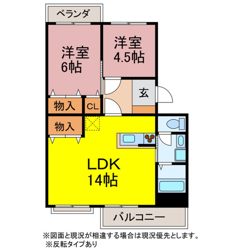間取図 からさわハイツＡ・Ｂ棟