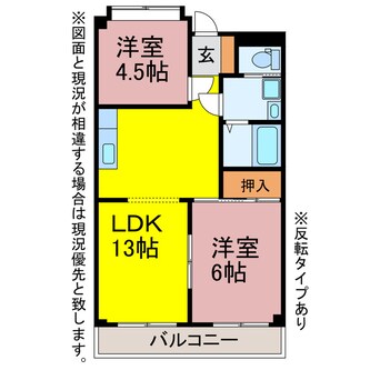 間取図 ベルガーデン向山Ⅲ号館