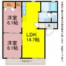 シンシア向山 2LDKの間取り