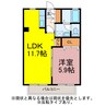 プレミアス向山 1LDKの間取り