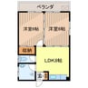 ガーデン　ハイツ 2DKの間取り