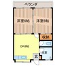 パークハイム 2DKの間取り