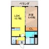 フジスター宜野湾 1LDKの間取り