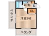 ツーサンハウス 1Kの間取り
