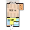 ビックツリービュウ 1Kの間取り