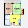 コーポみやぎ 2DKの間取り