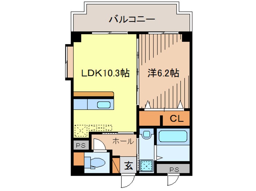 間取図 サウス　ゼファー