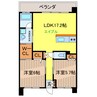 エコトピア南上原 2LDKの間取り