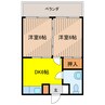 沢岻アパート 2DKの間取り