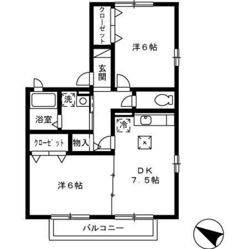 間取図 ル・シエル北谷