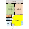 平良アパート 2DKの間取り