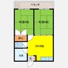 シャトーたくし 2DKの間取り