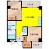 レジデンスuchima 2LDKの間取り
