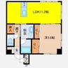 プランドールS.TⅡ 1LDKの間取り