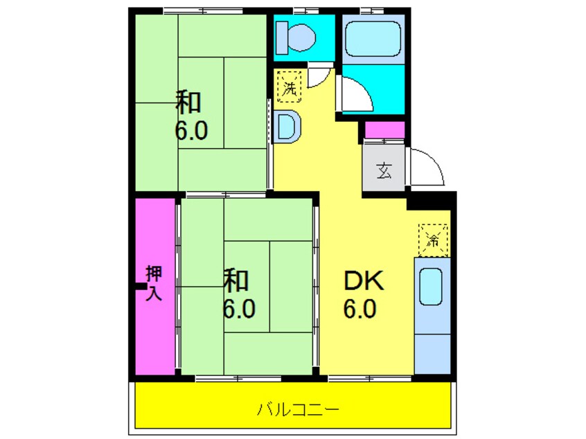 間取図 鳥羽ハイツ１号棟