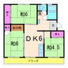 鳥羽ハイツ２号棟 3DKの間取り