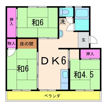 間取図 鳥羽ハイツ２号棟