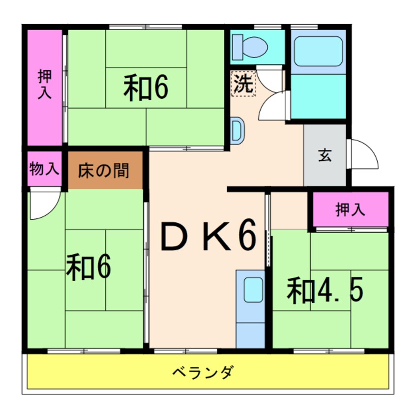 間取図 鳥羽ハイツ２号棟