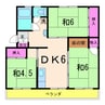 鳥羽ハイツ２号棟 3DKの間取り