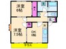 パレス太田Ｂ 2DKの間取り