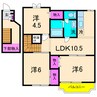 ピースフル2000 Ⅱ 3LDKの間取り