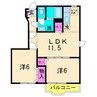 メゾン・ド・Y・N・I　Ⅱ 2LDKの間取り