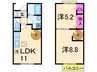 フォレストヒル勇Ａ 2LDKの間取り