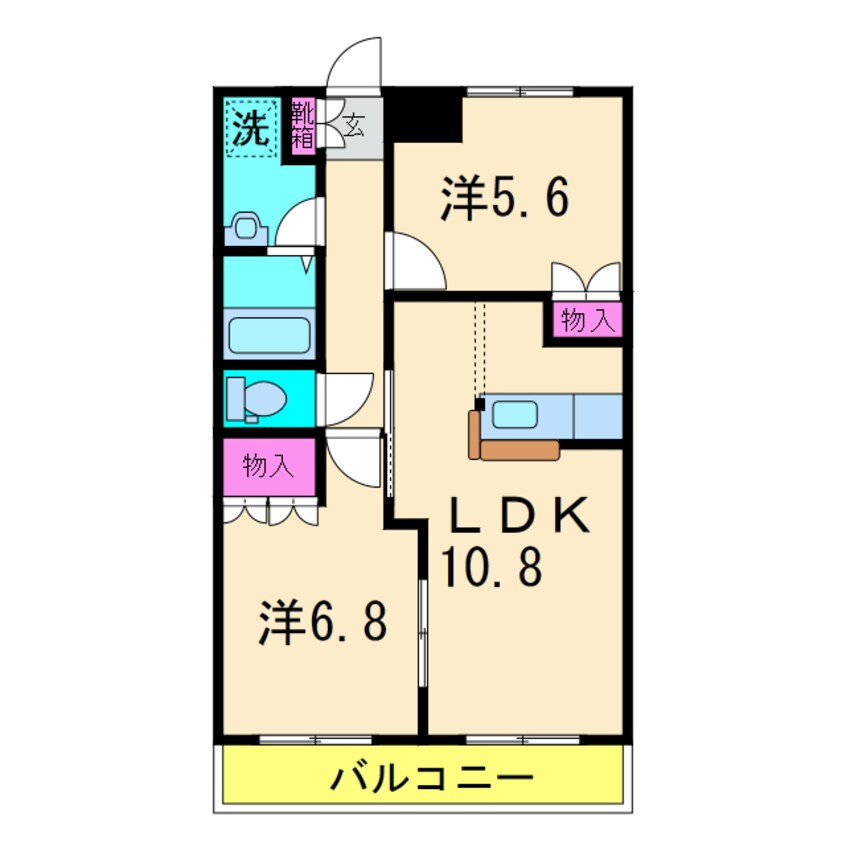 間取図 ルミナス・ビアン