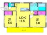 サニーコート（平井） 2LDKの間取り