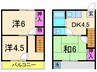 コーポ給前 3DKの間取り