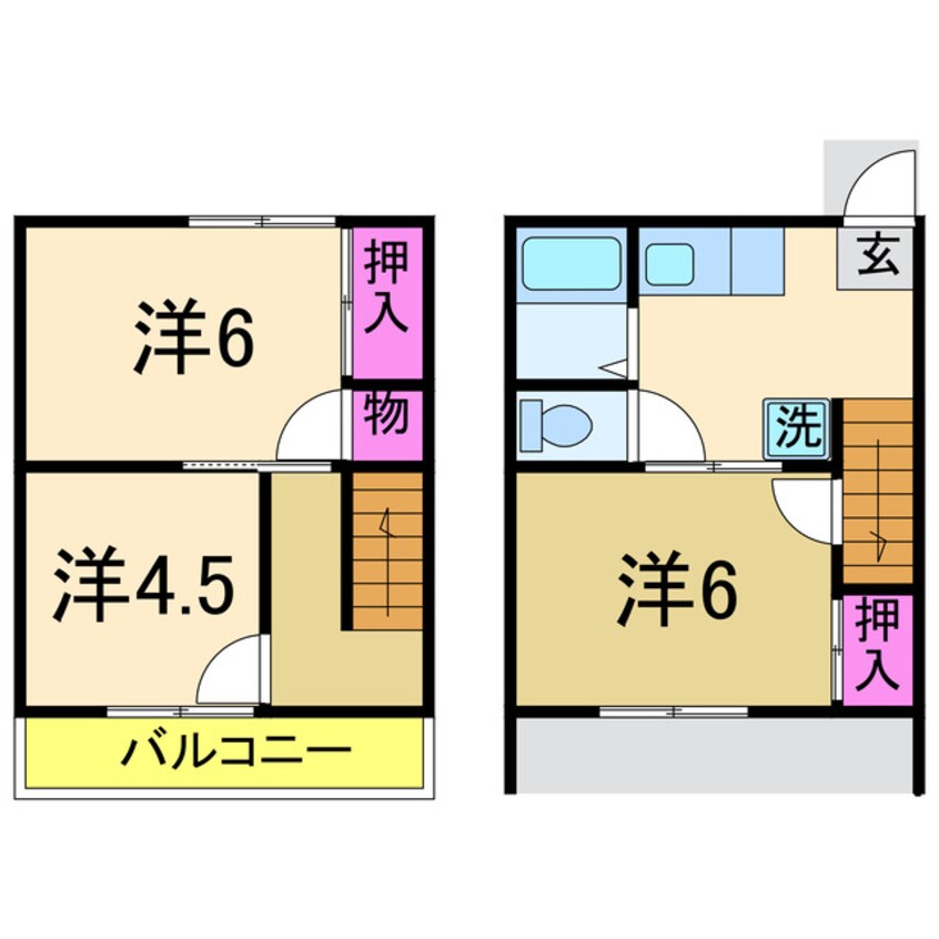 間取図 コーポ給前