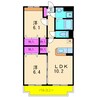 シュエット東山 2LDKの間取り