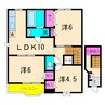 アヴニールA 3LDKの間取り