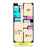 フォンテーヌ・パレス 2LDKの間取り