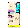 フォンテーヌ・パレス 2LDKの間取り