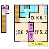 アーバンハイツⅡ 2DKの間取り
