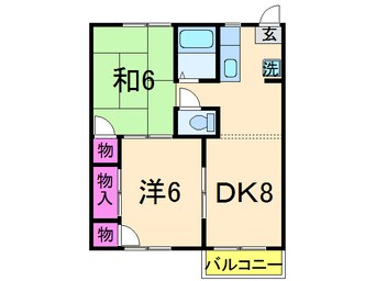 間取図 コーポ藤岡Ｂ