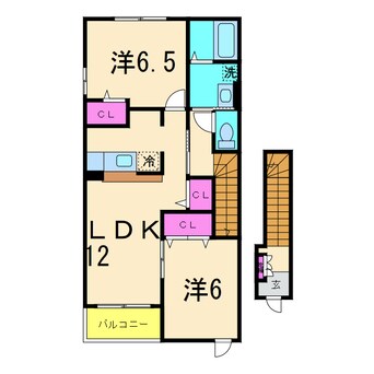 間取図 サンライト若松Ⅱ