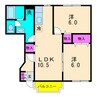 ヴィラ サンライズ ドリームⅡ 2LDKの間取り