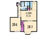 エスペランスⅡ 2LDKの間取り