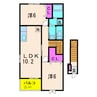 ブリズⅢ 2DKの間取り