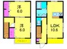 メゾンアジュール 2LDKの間取り