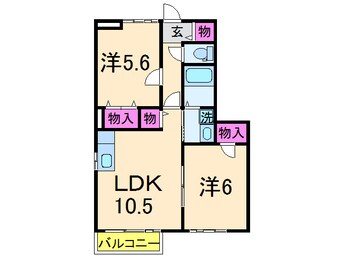 間取図 パルテールD