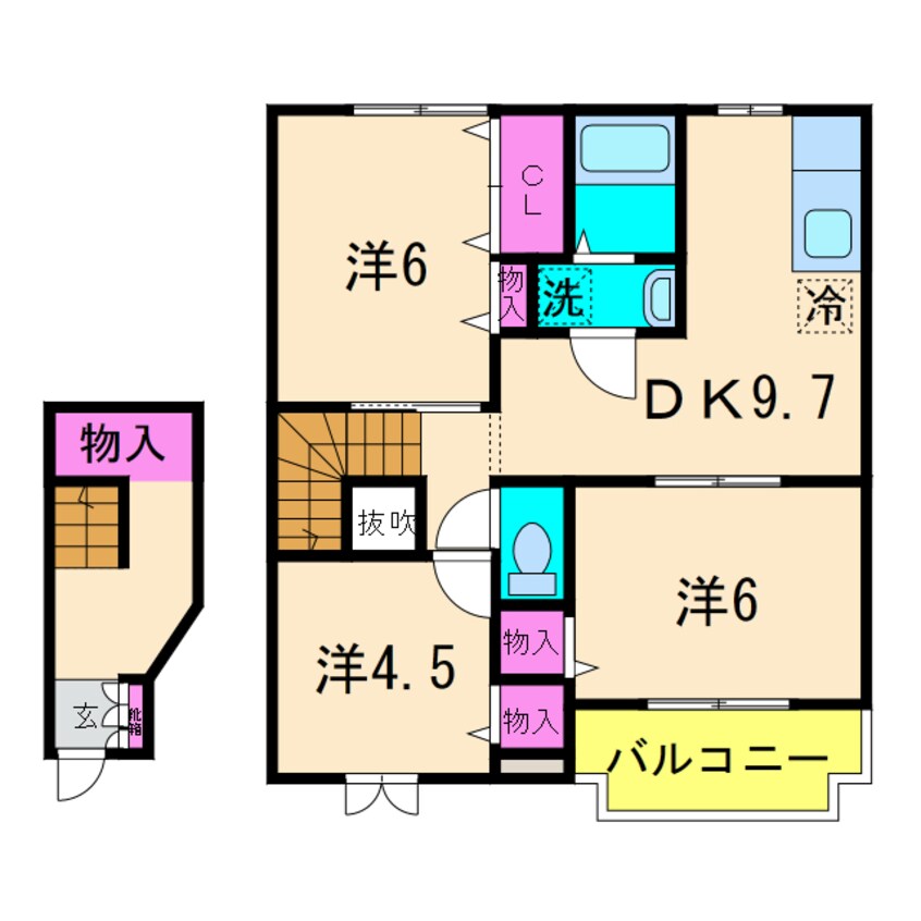 間取図 クレーデレドーノヨッシーⅡ